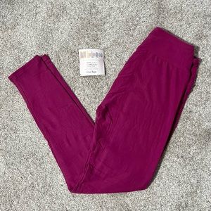 LuLaRoe Solid Mauve Leggings size One Size NWT